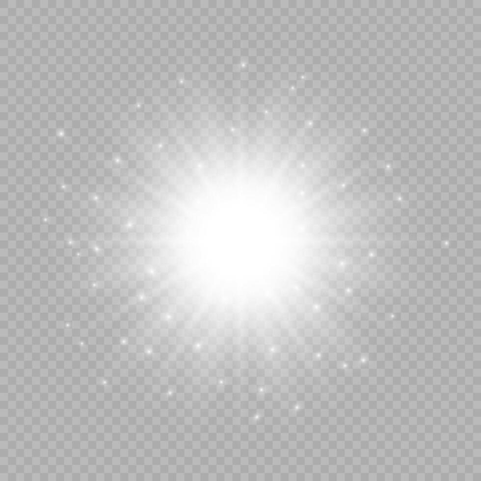 efecto de luz de destellos de lente vector