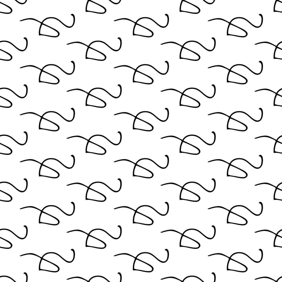 Seamless pattern with sketch squiggle vector