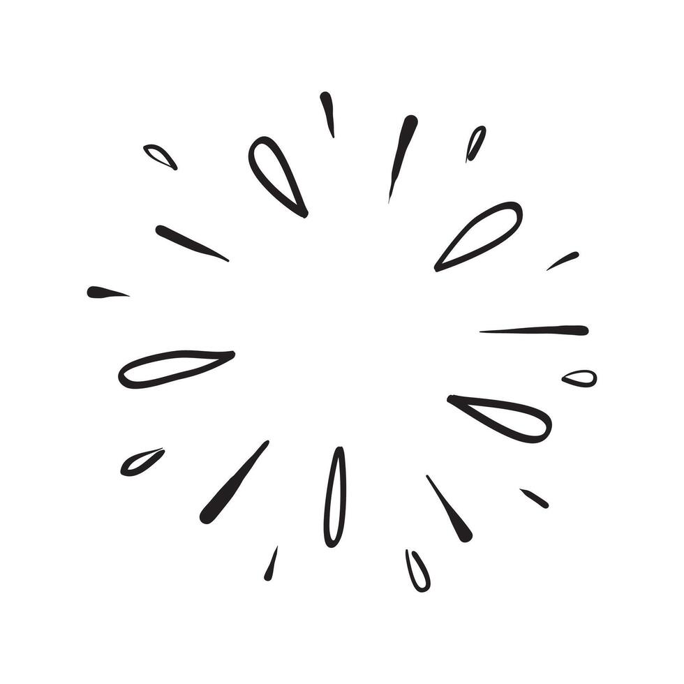 Starburst, sunburst element. Vector illustration