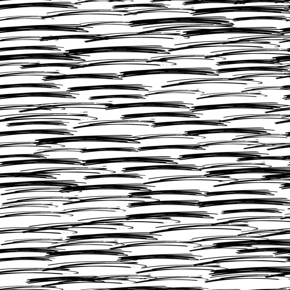 Seamless pattern with black pencil brushstrokes vector