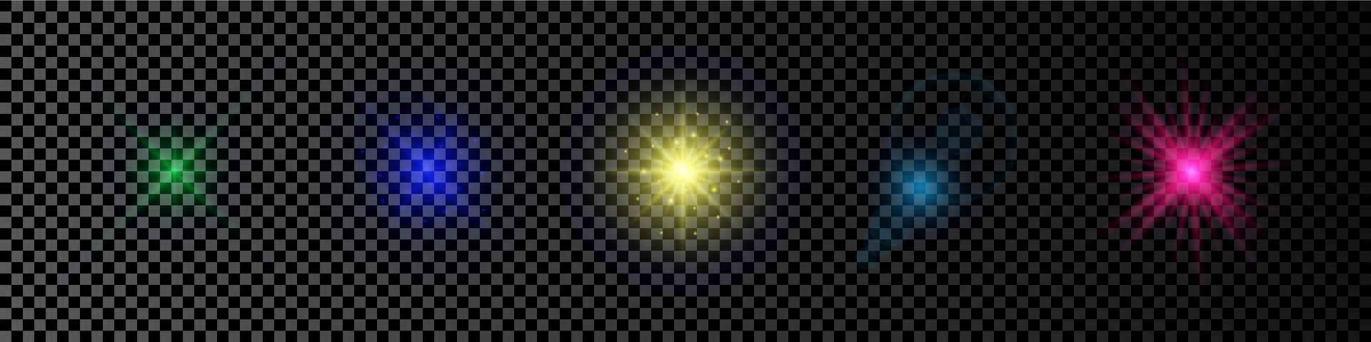 Light effect of lens flare vector