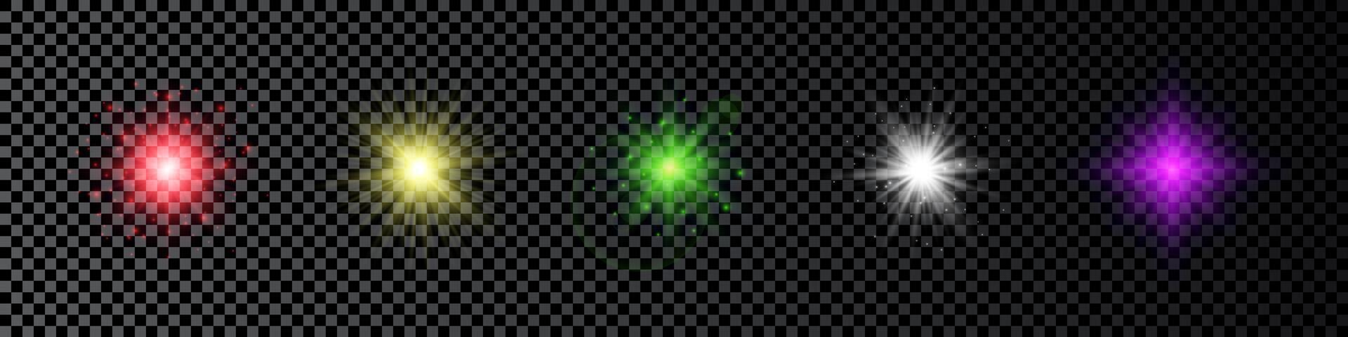 Light effect of lens flare vector