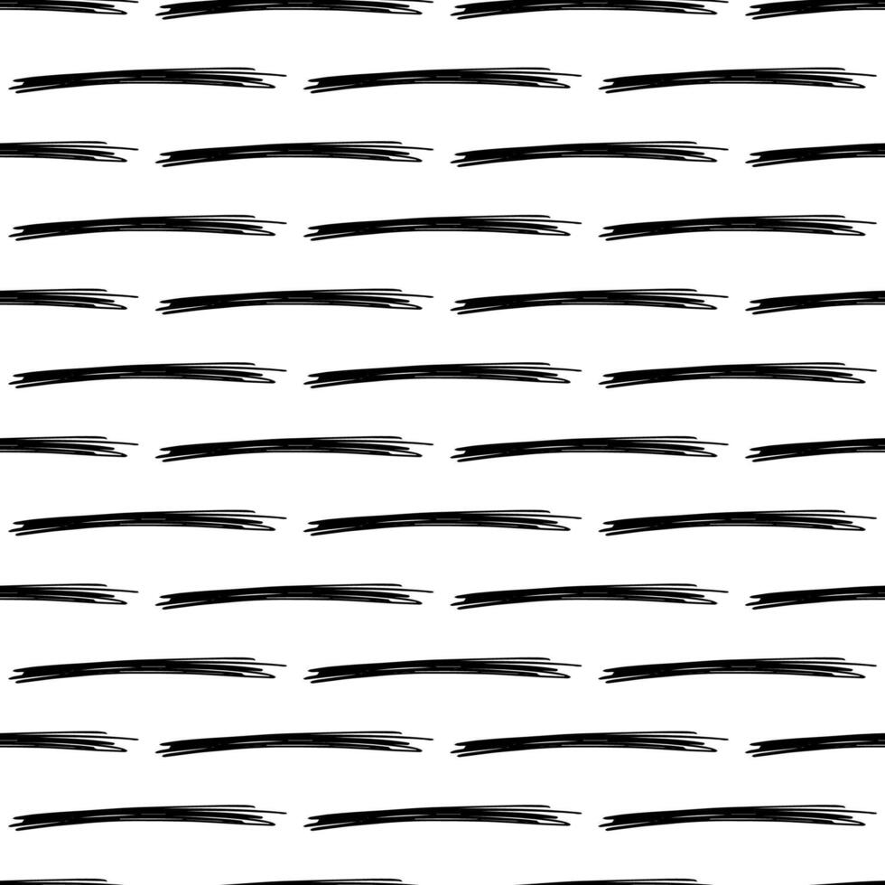 Seamless pattern with black pencil brushstrokes vector