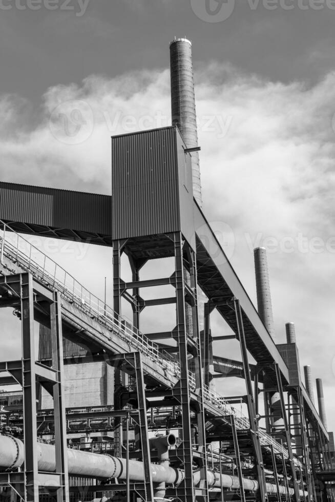 antiguo mina de carbón en el alemán ruhr aerea foto