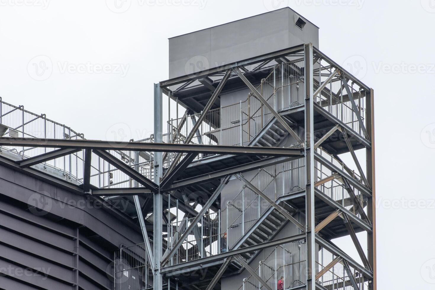 Large gasholder with escape staircase photo