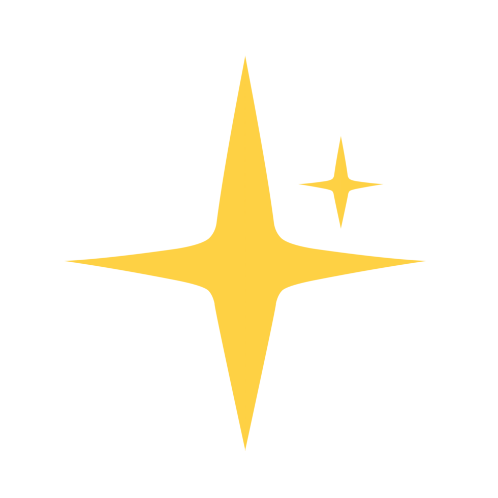 Yellow star sparkles png