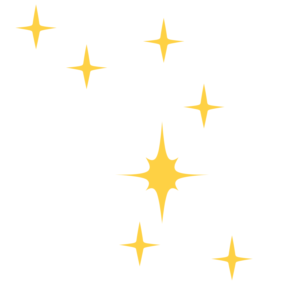 Yellow star sparkles png