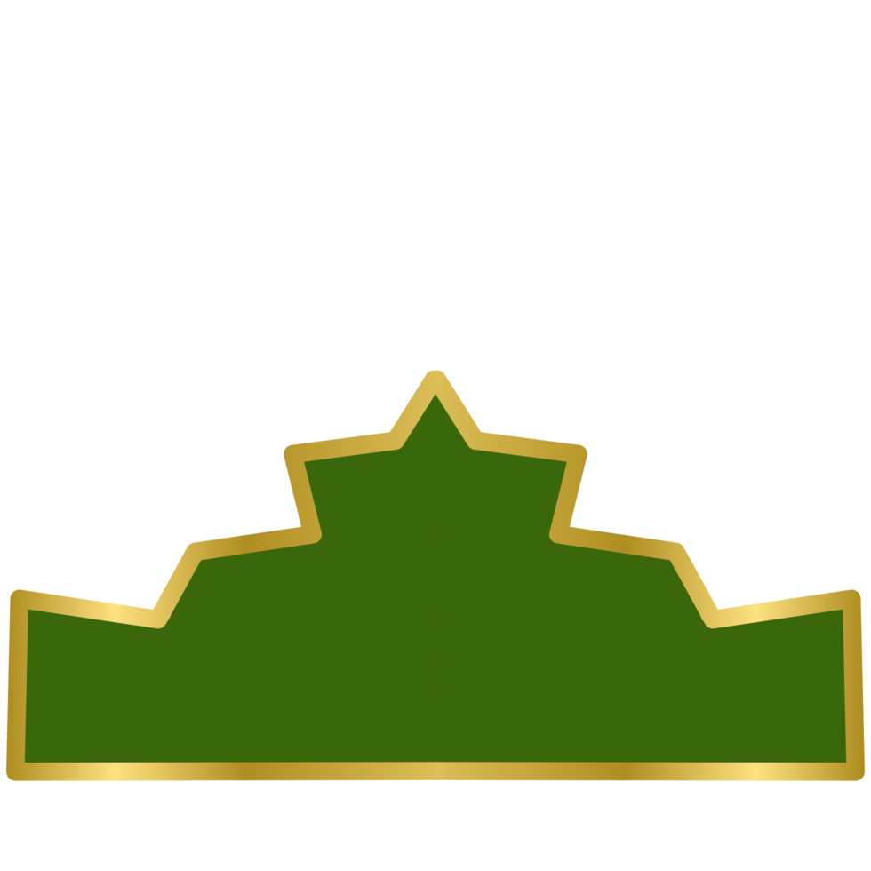 Golden line islamic border png