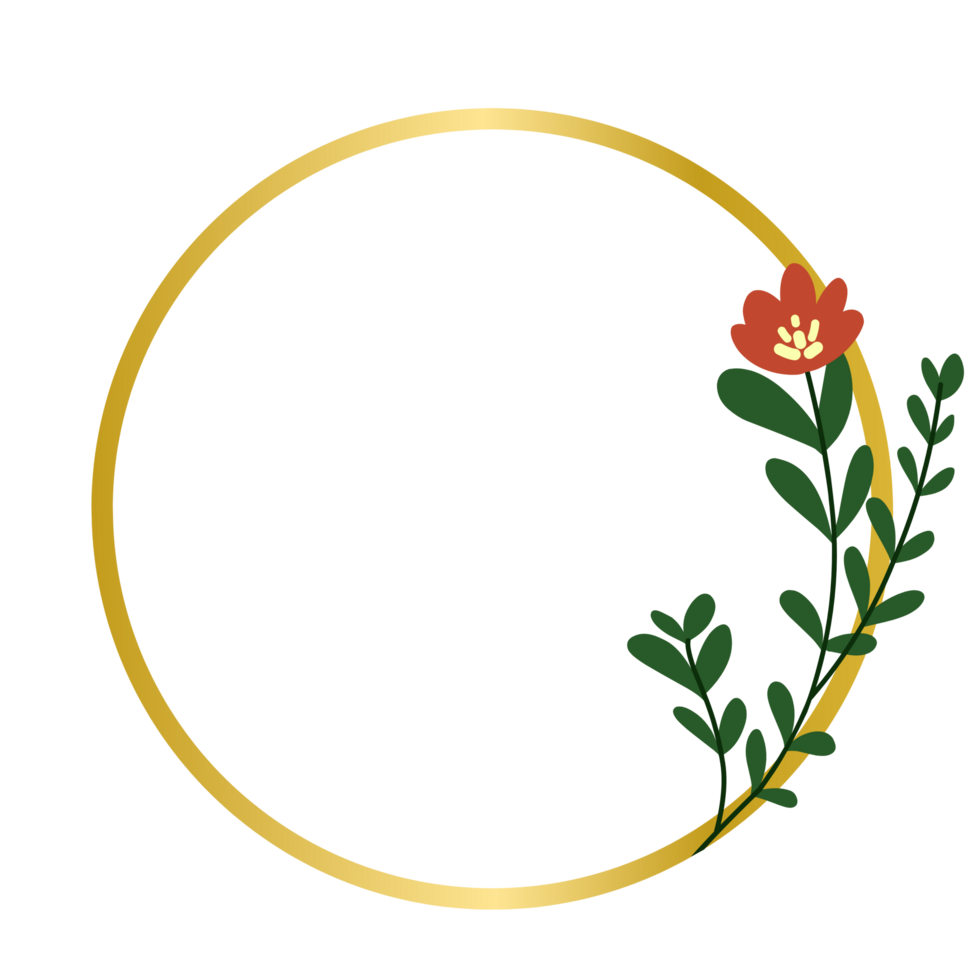 botanical flower wreath png