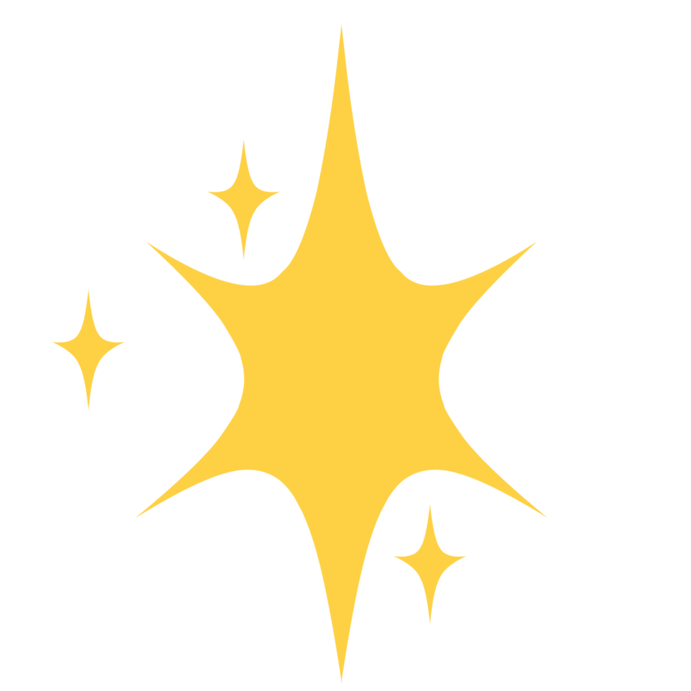 Yellow star sparkles png