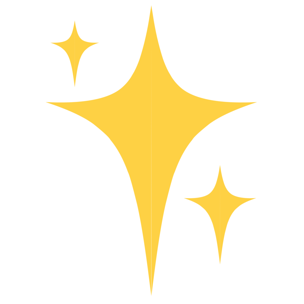 Yellow star sparkles png