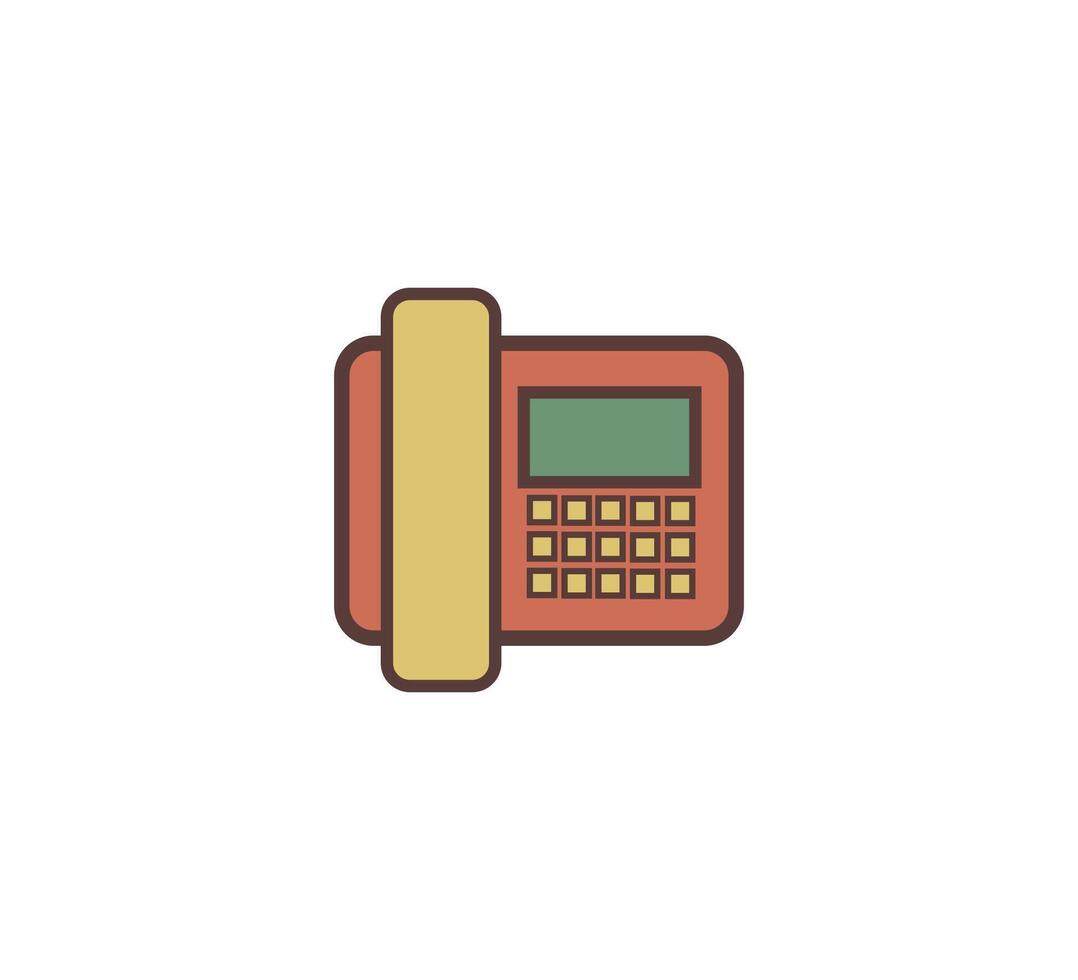 Telephone Phone Retro Icon Vector Design