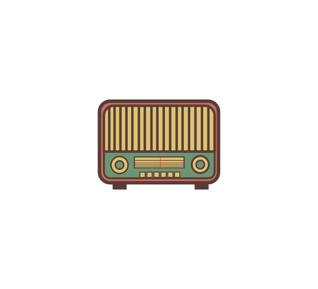 radio retro icono vector diseño