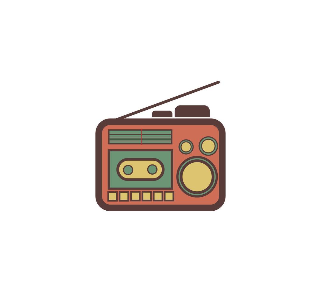 radio retro icono vector diseño