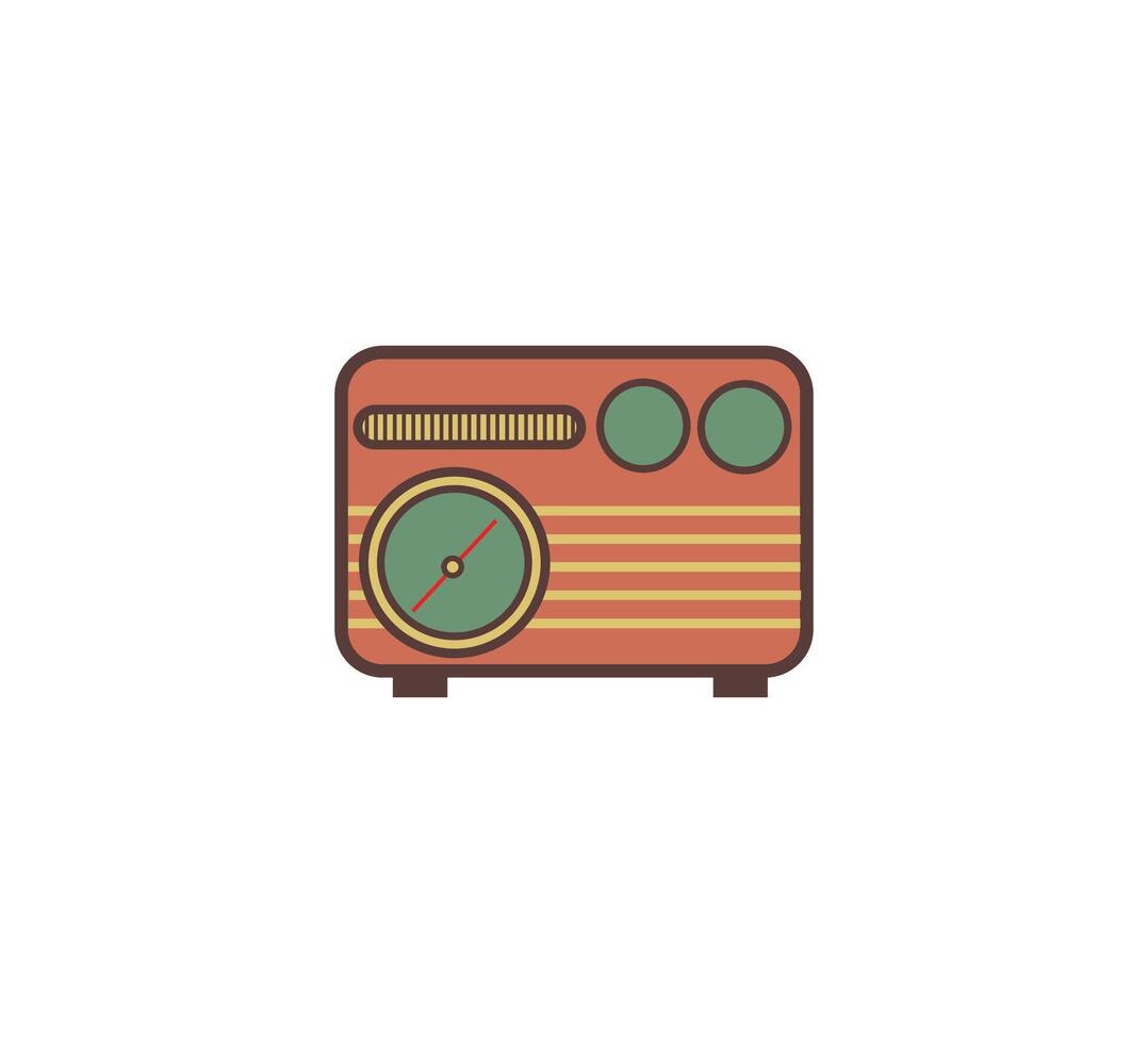 radio retro icono vector diseño