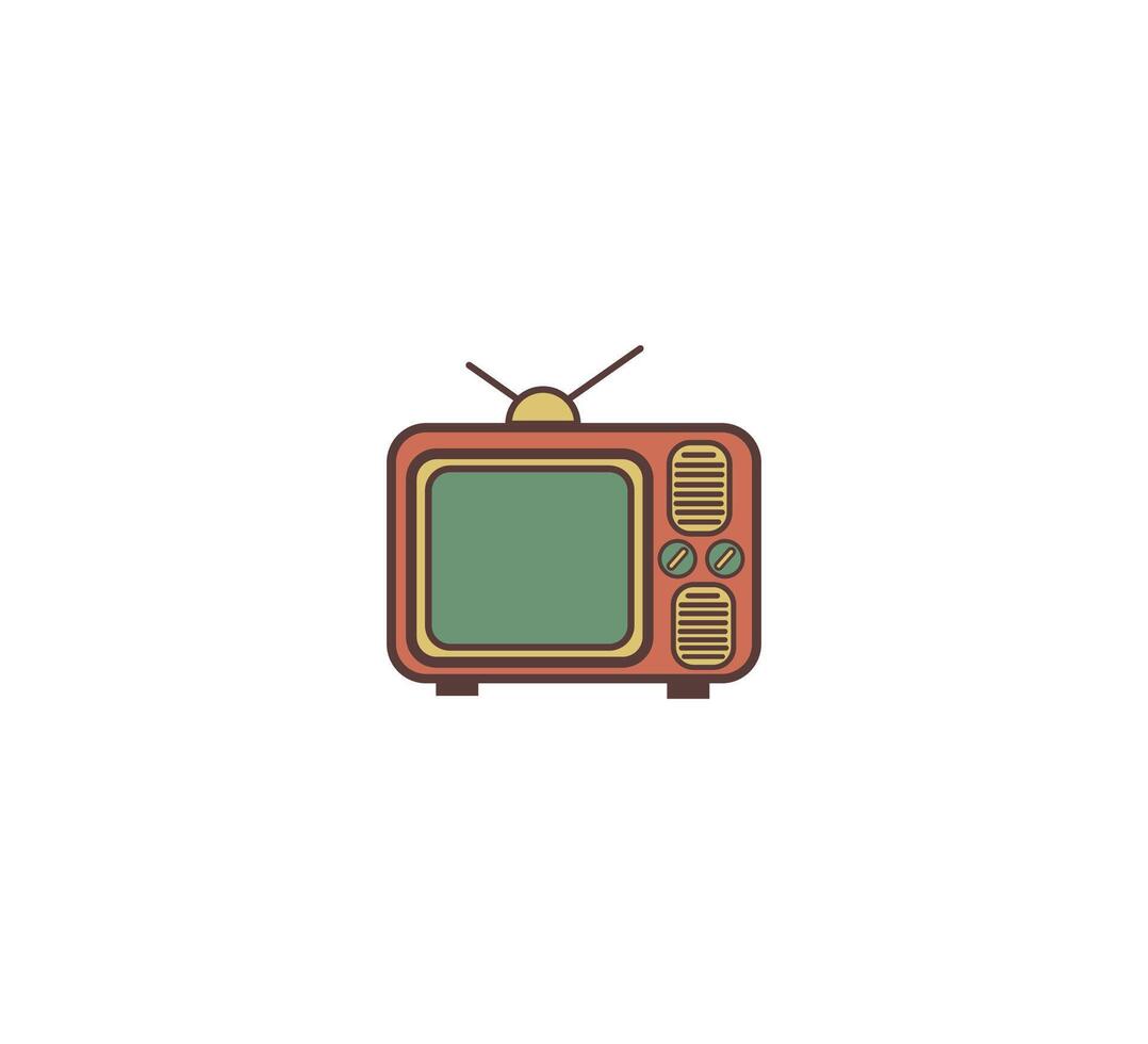 televisión retro icono vector diseño