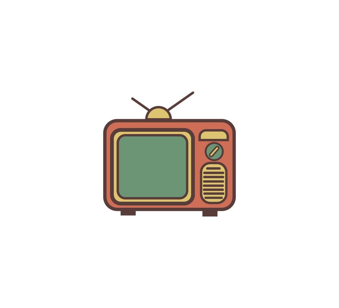 televisión retro icono vector diseño