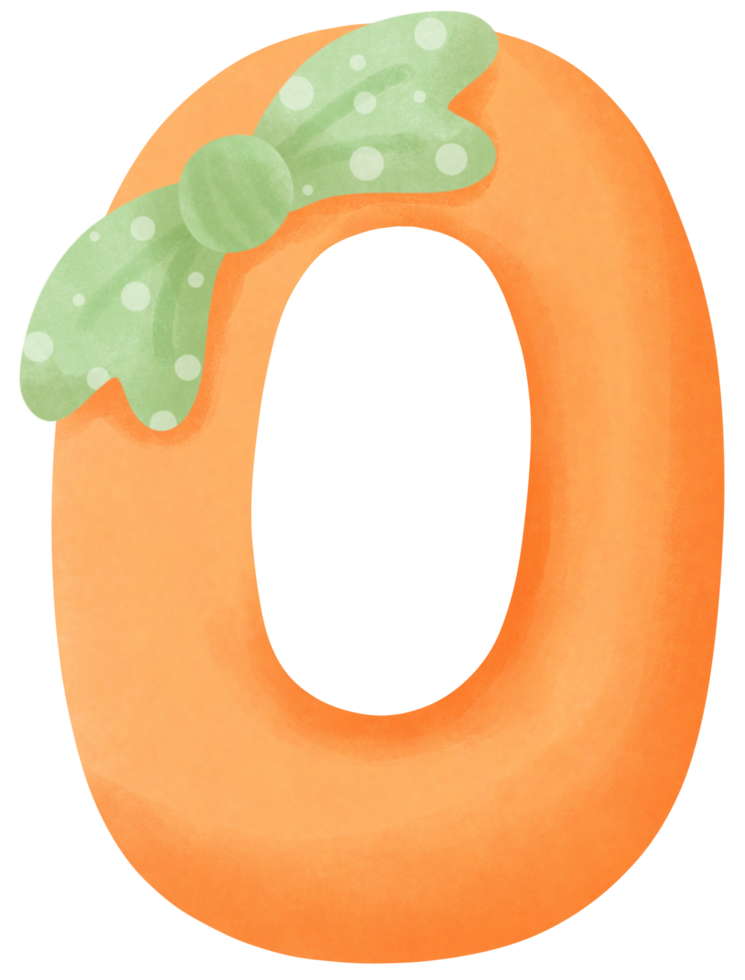 Ribbon with Number 0 png