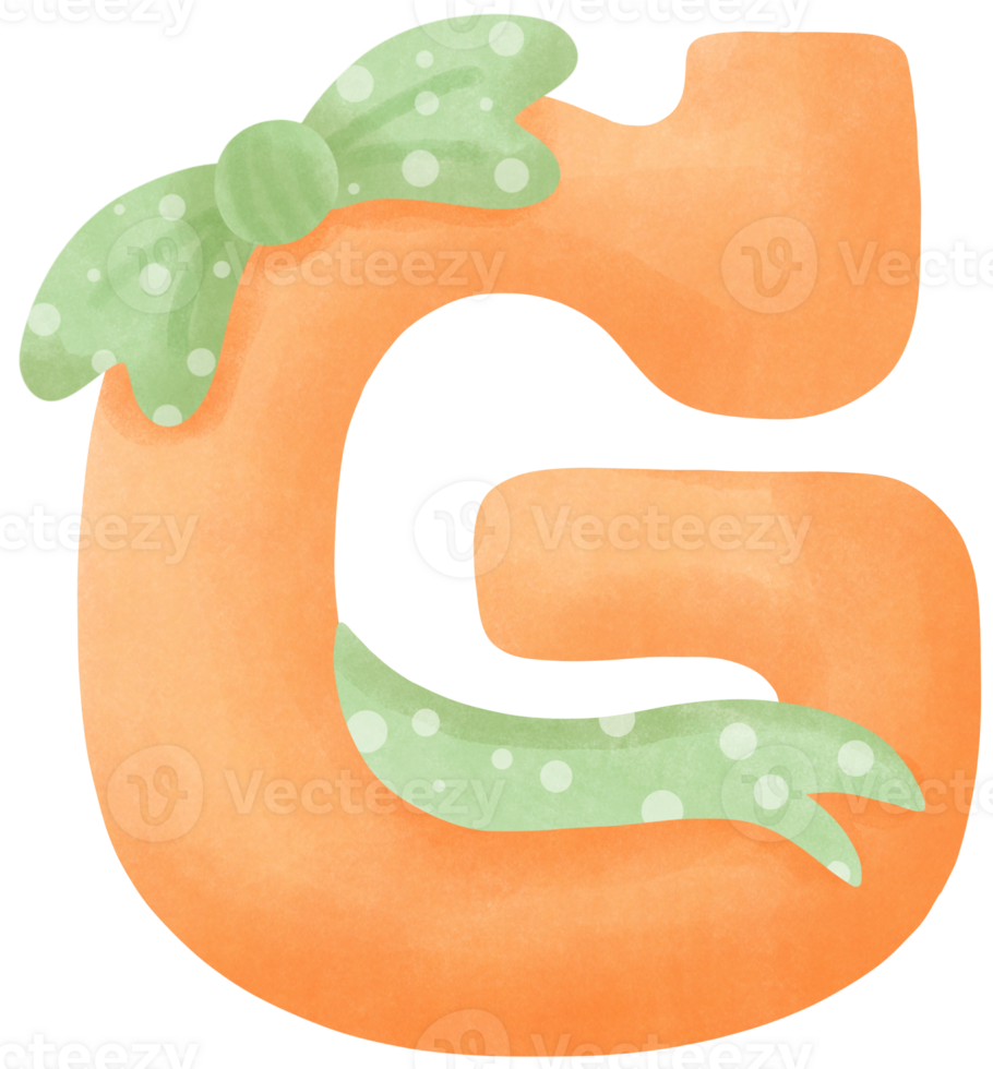 Ribbon with Alphabet letter G png