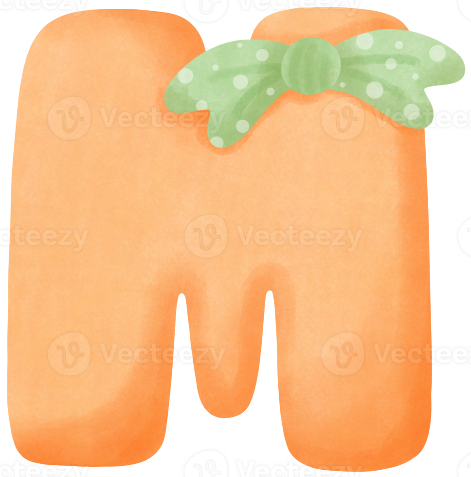 Ribbon with Alphabet letter M png