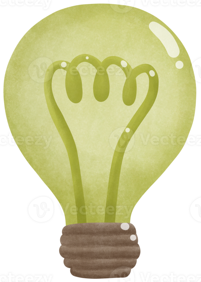 Green light bulb png