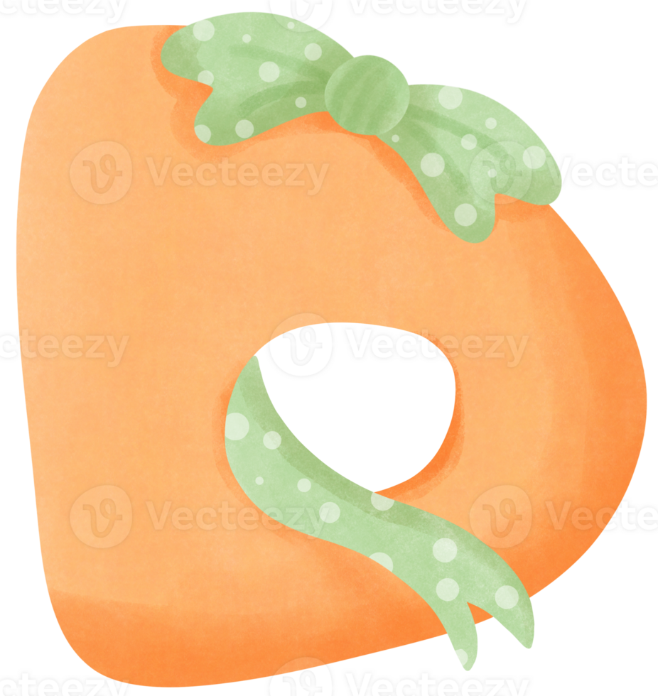 Ribbon with Alphabet D png