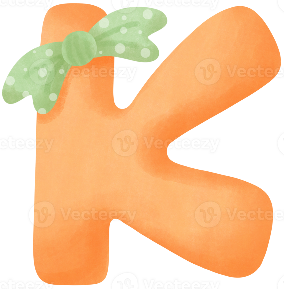 Ribbon with Alphabet letter K png