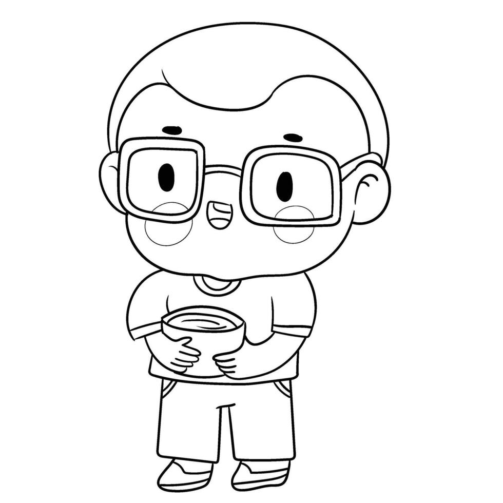 Thai kid in native costume Playing with water on Songkran day vector