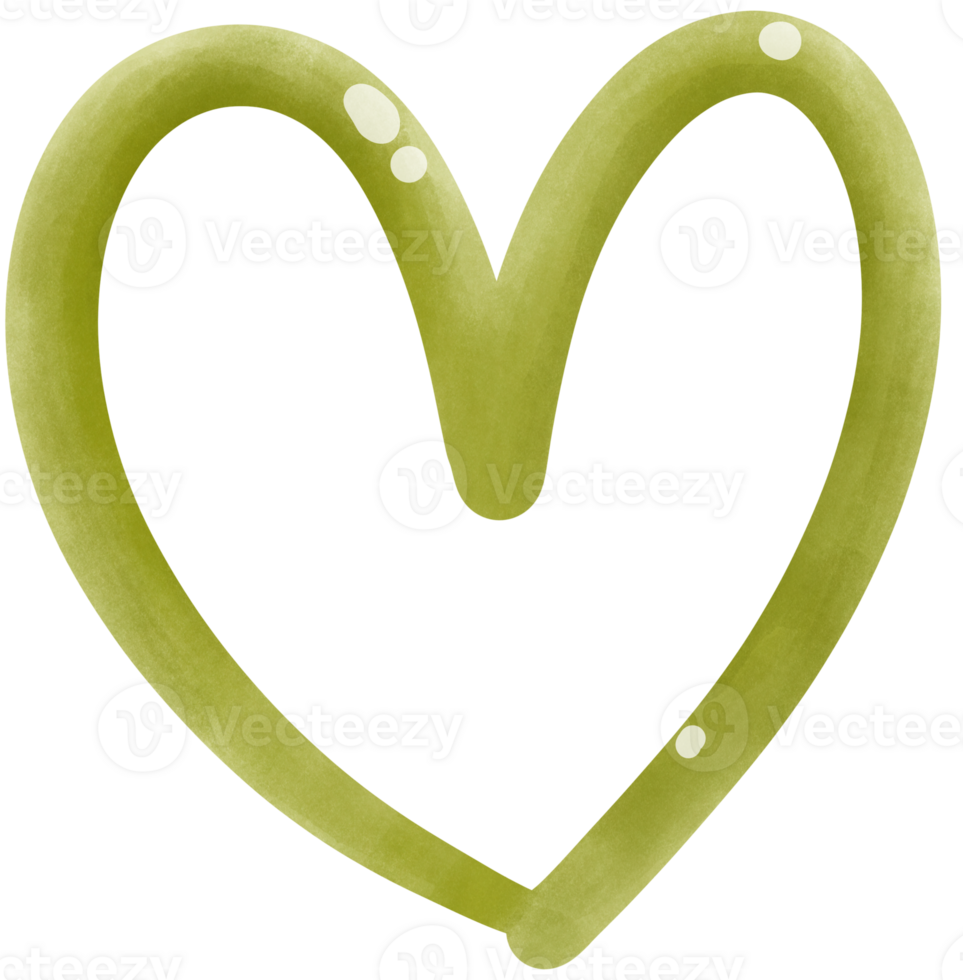 Heart of green png