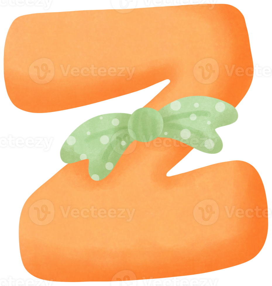 Ribbon with Alphabet letter Z png