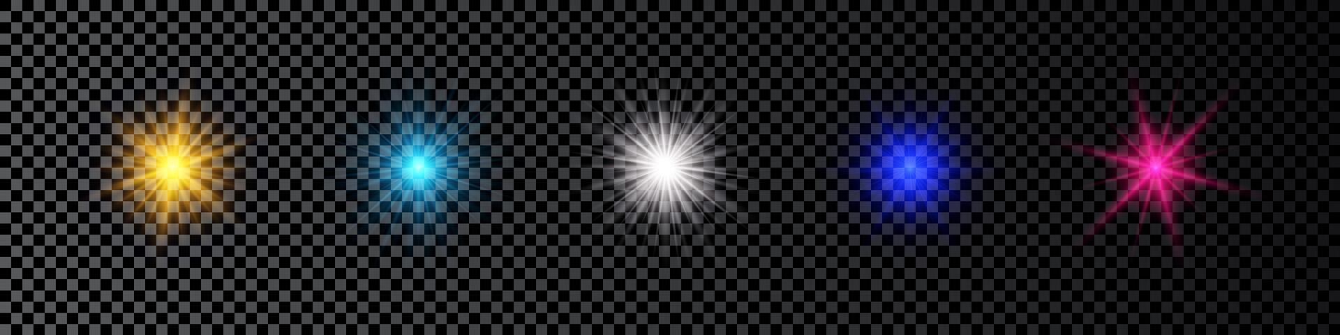 Light effect of lens flare vector