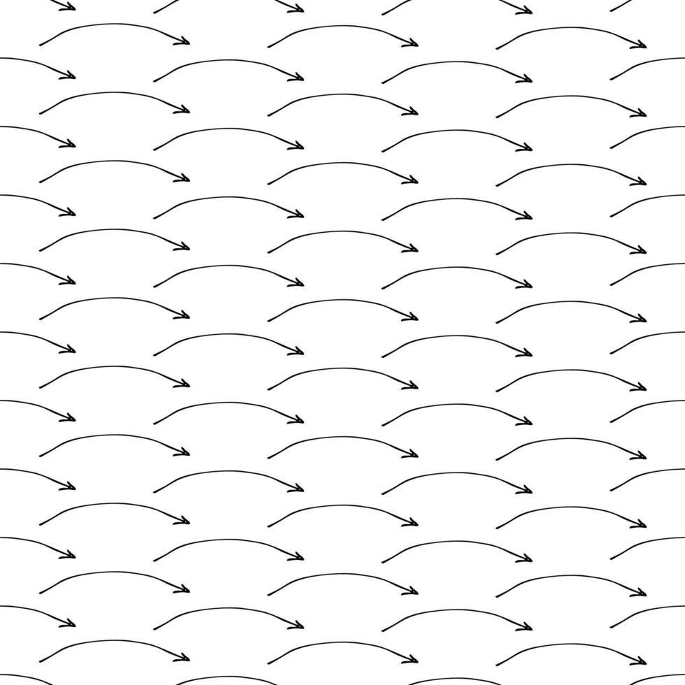 Seamless pattern with doodle arrows vector