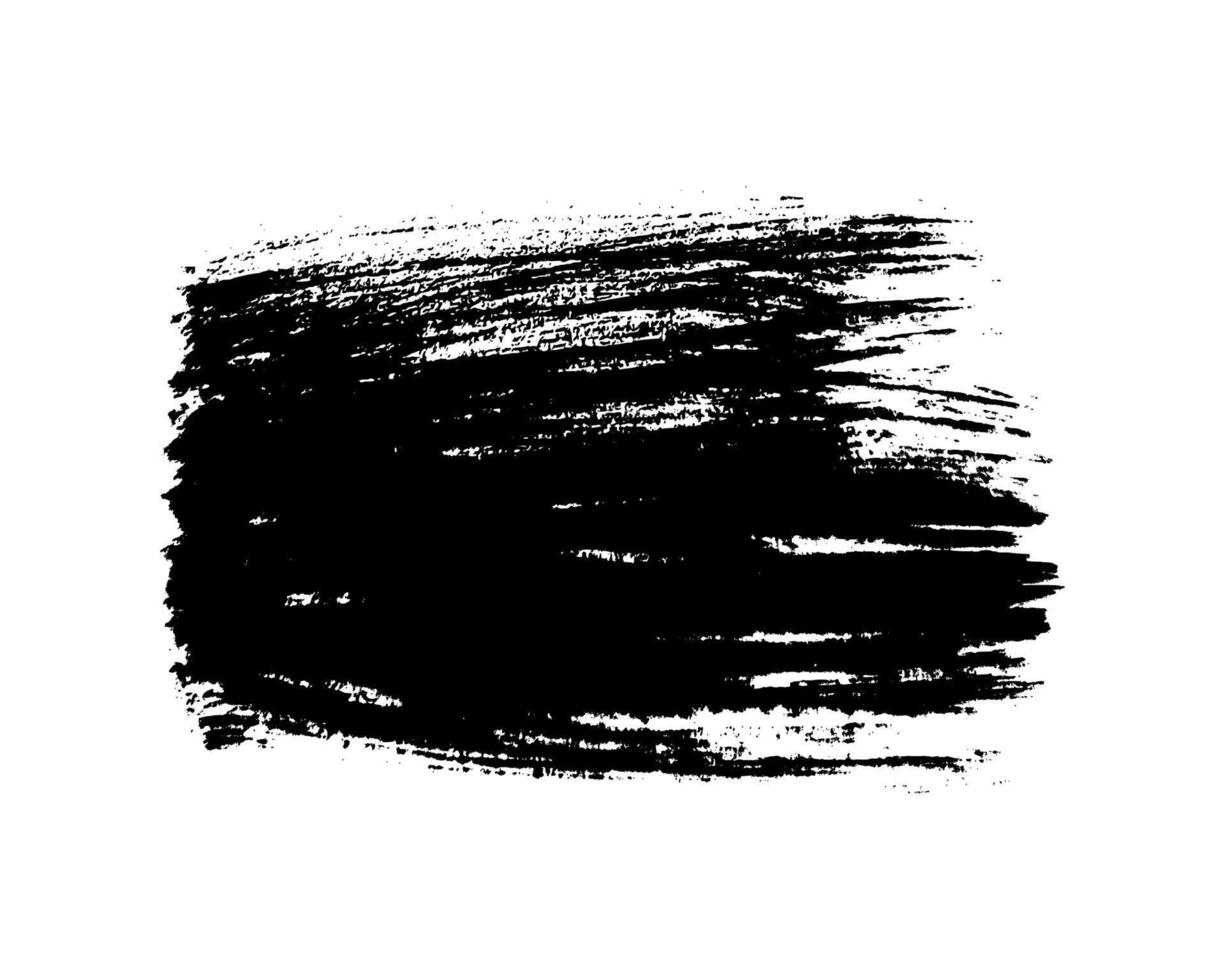 Black brush stroke on white background vector