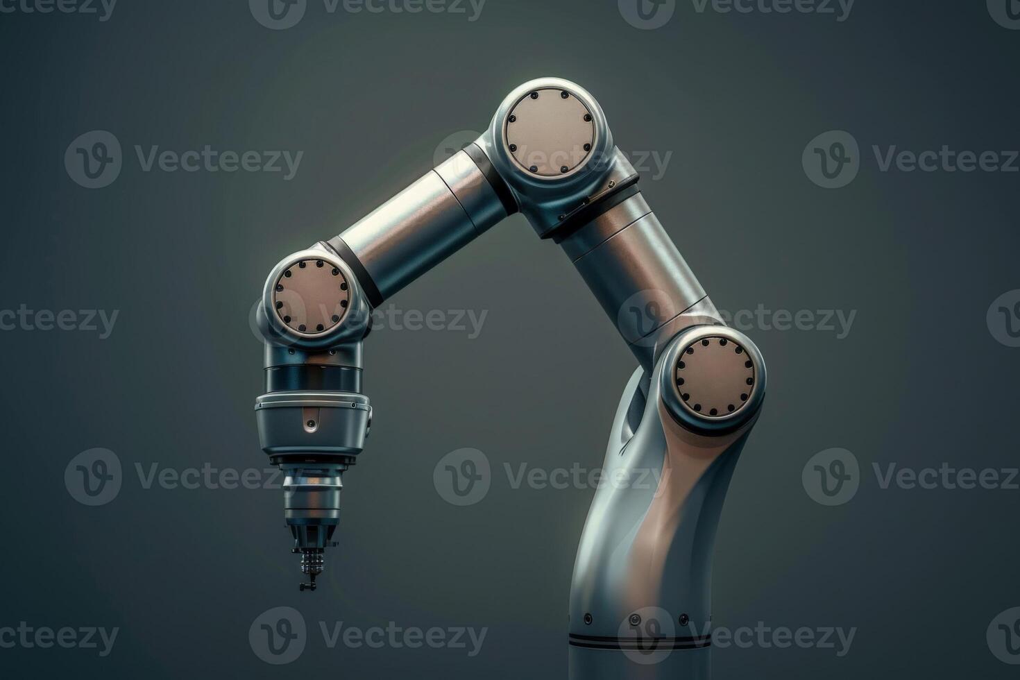 AI generated A sleek robotic arm stands ready for precision tasks in manufacturing automation. photo