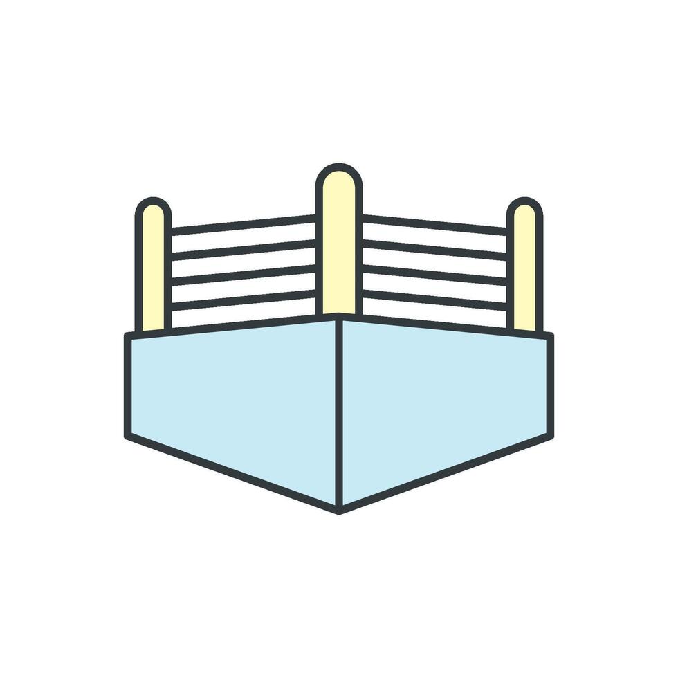 boxeo anillo icono vector diseño plantillas sencillo y moderno