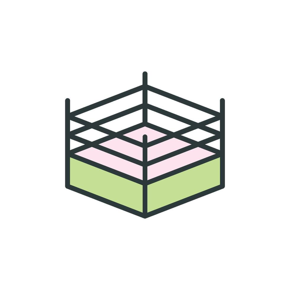 boxeo anillo icono vector diseño plantillas sencillo y moderno