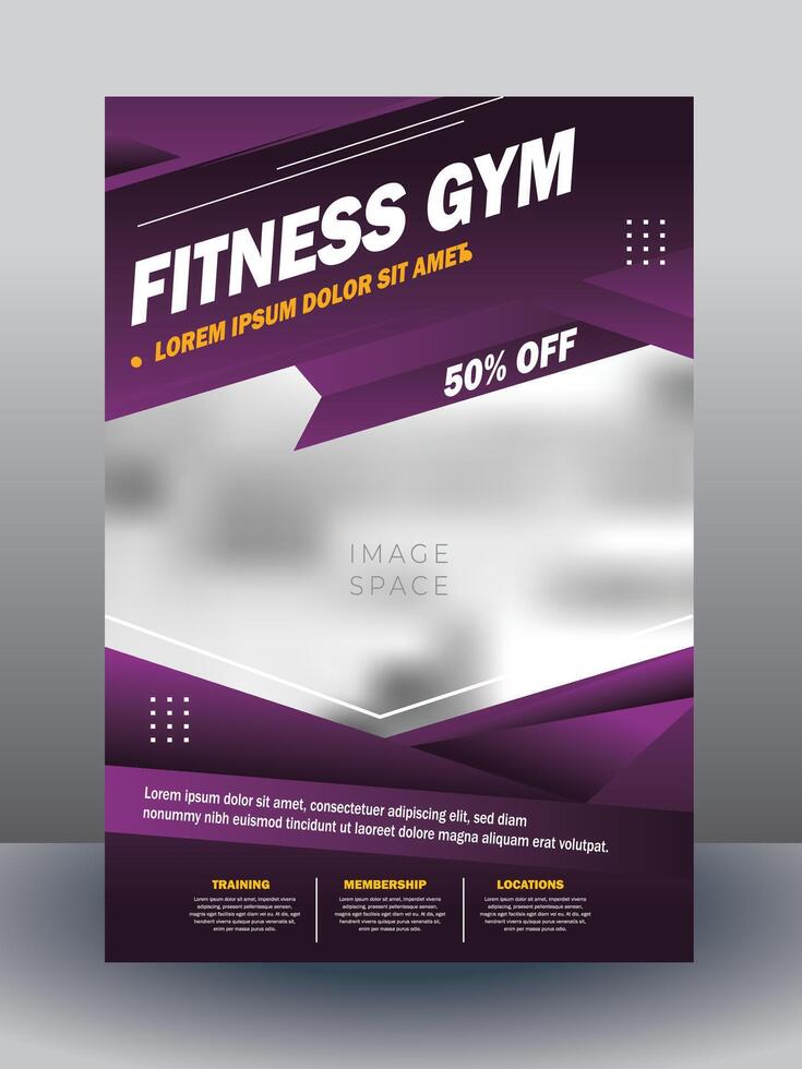 Gym fitness social media post template vector