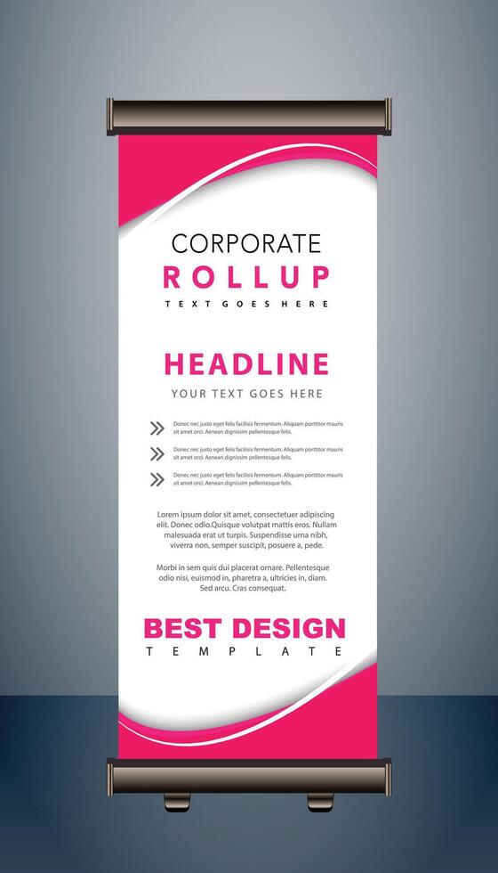 vector rollup banners template with business presentation design template
