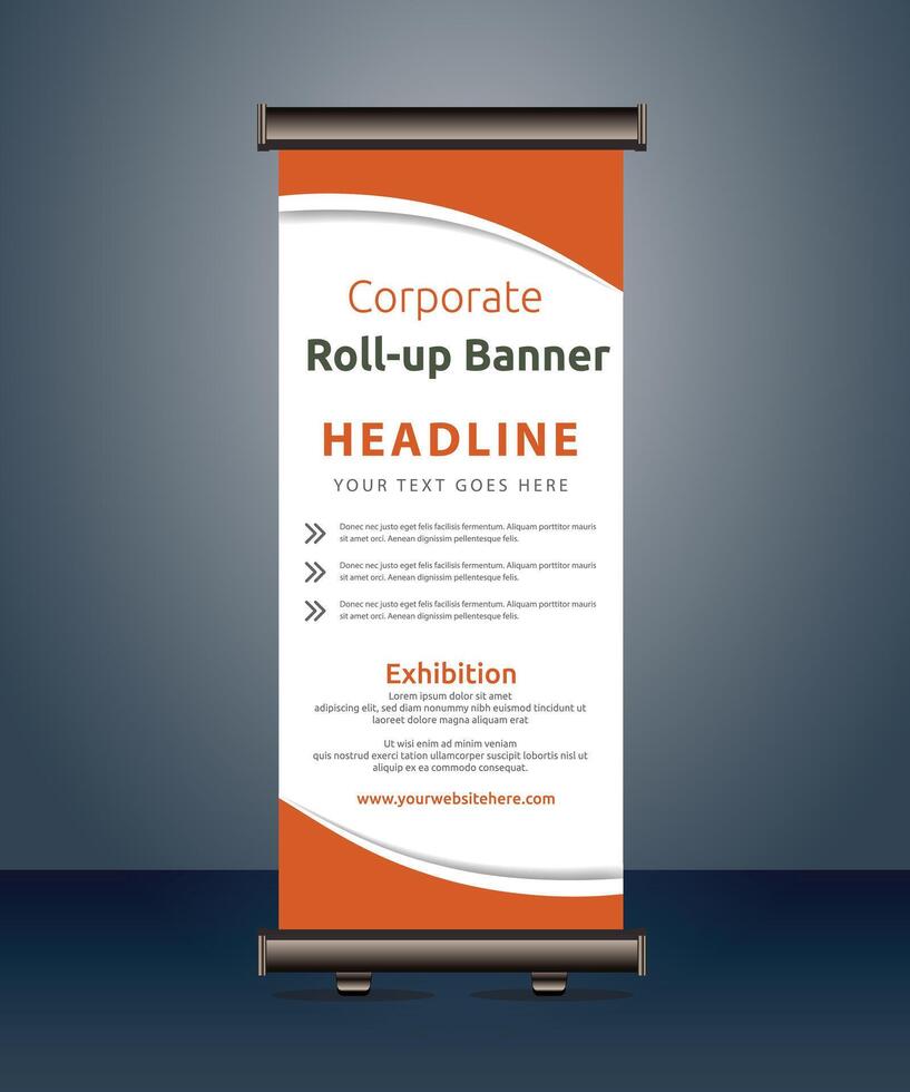 vector rollup banners template with business presentation design template