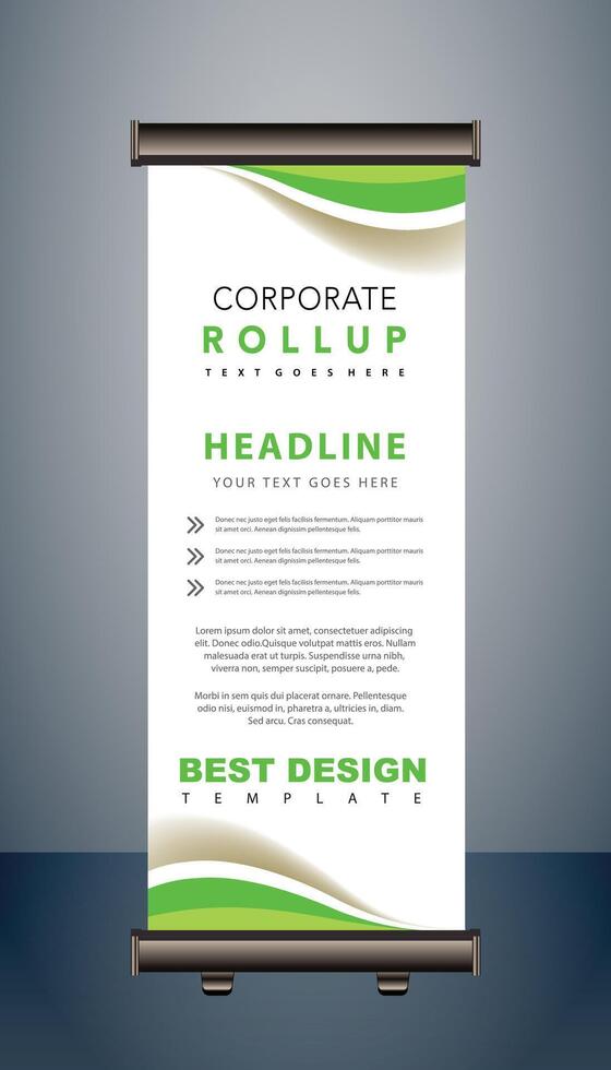 vector rollup banners template with business presentation design template