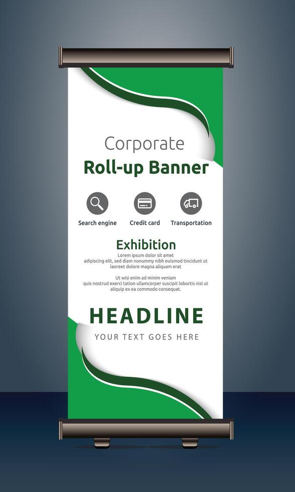 vector rollup banners template with business presentation design template