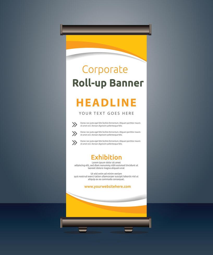 vector rollup banners template with business presentation design template