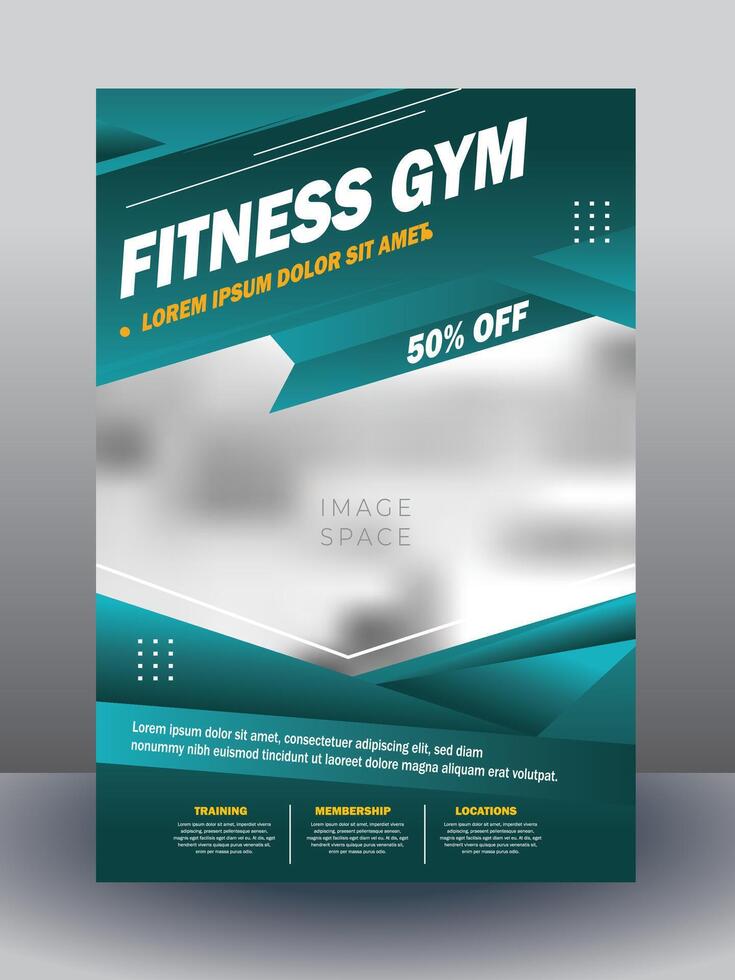 Gym fitness social media post template vector