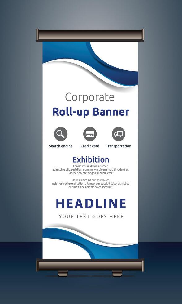 vector rollup banners template with business presentation design template