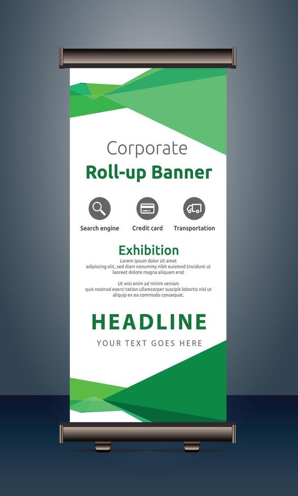 vector rollup banners template with business presentation design template