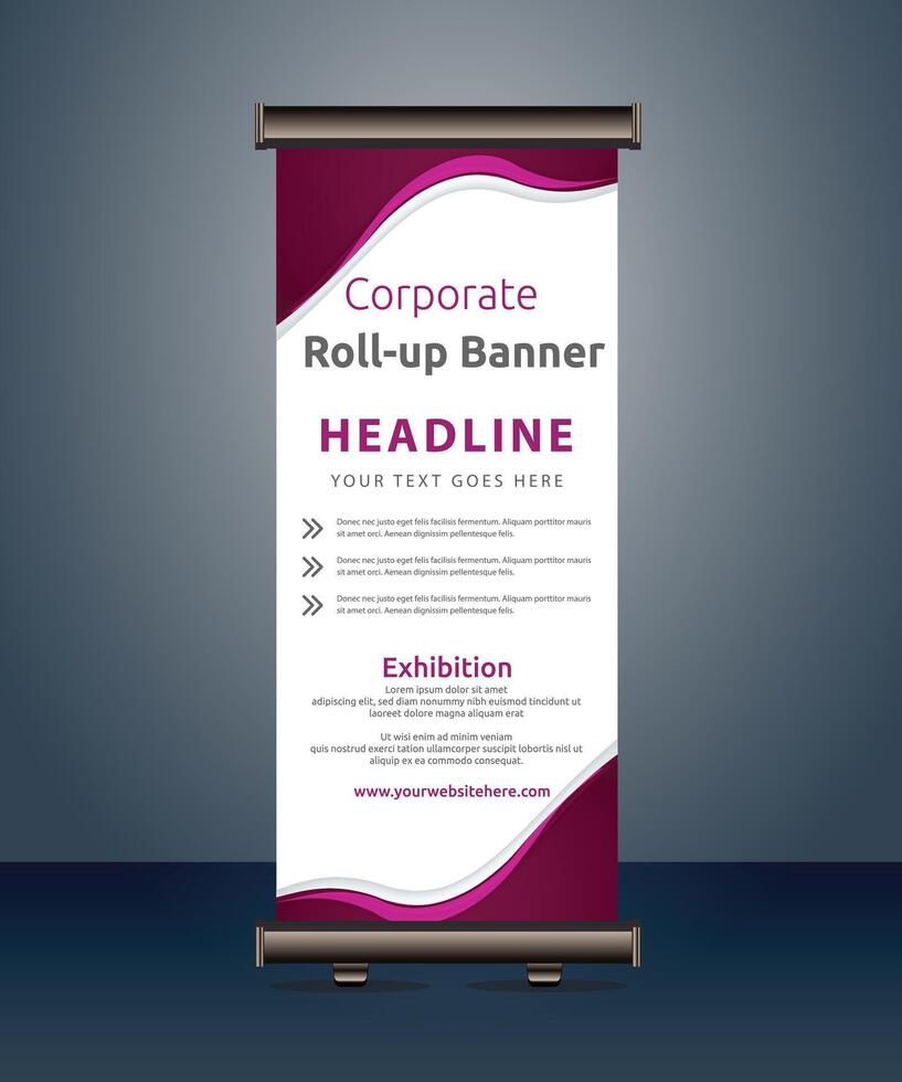 vector rollup banners template with business presentation design template