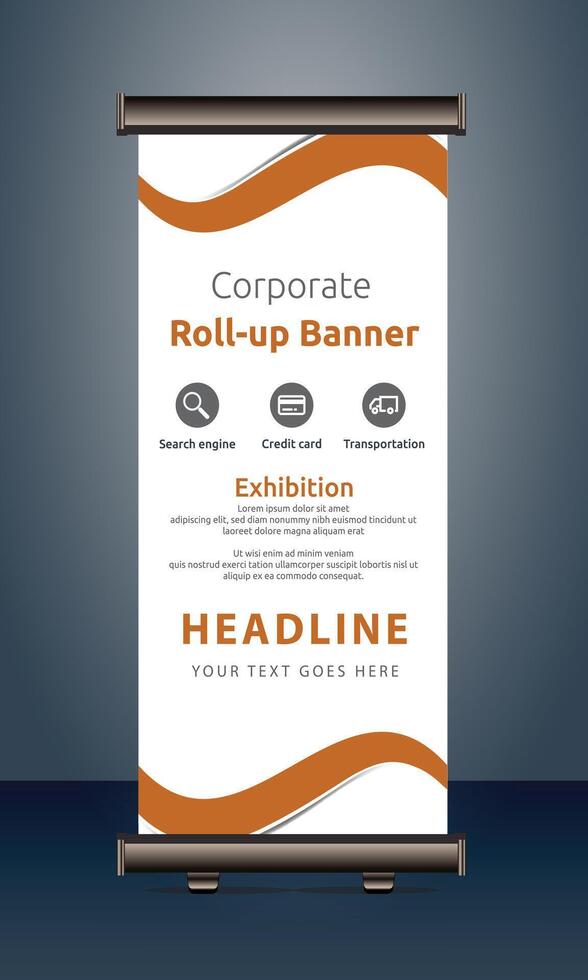 vector rollup banners template with business presentation design template