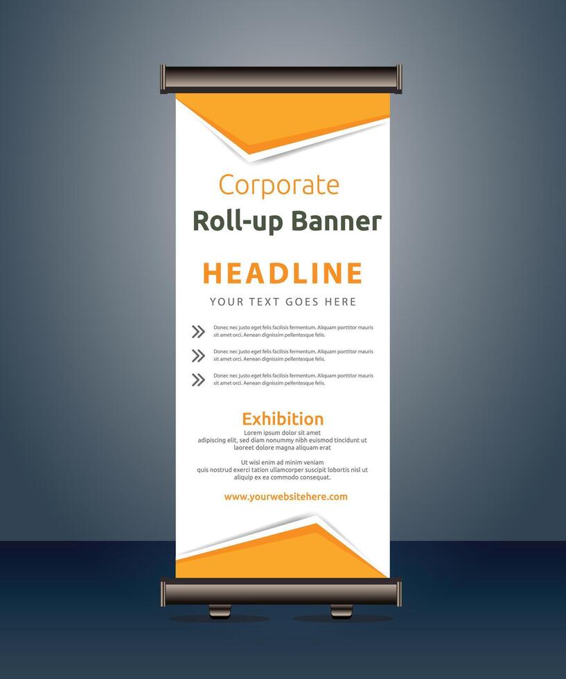 vector rollup banners template with business presentation design template