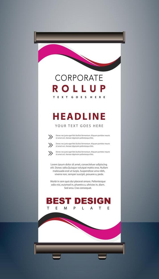 vector rollup banners template with business presentation design template