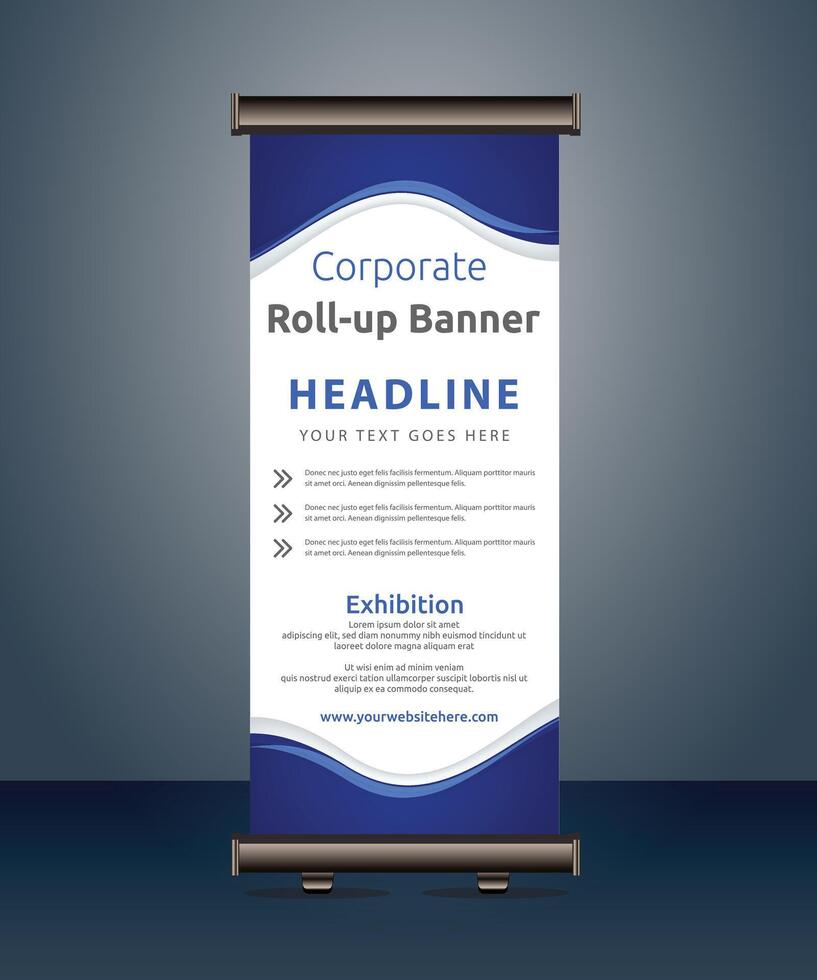 vector rollup banners template with business presentation design template